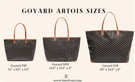 goyard gm size cm|goyard canvas bags.